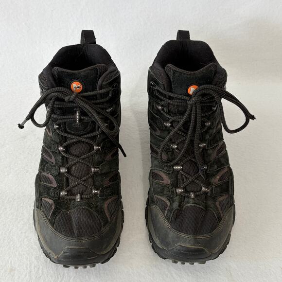 Merrell Hiking Boots Mens 10.5 Black Suede Hi-Top Vibram Soles Performance Shoes main image 9